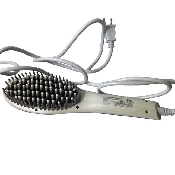 Vivatar Ceramic Straightening Flat Brush White Electric Hair Tools Straightener - Picture 1 of 5
